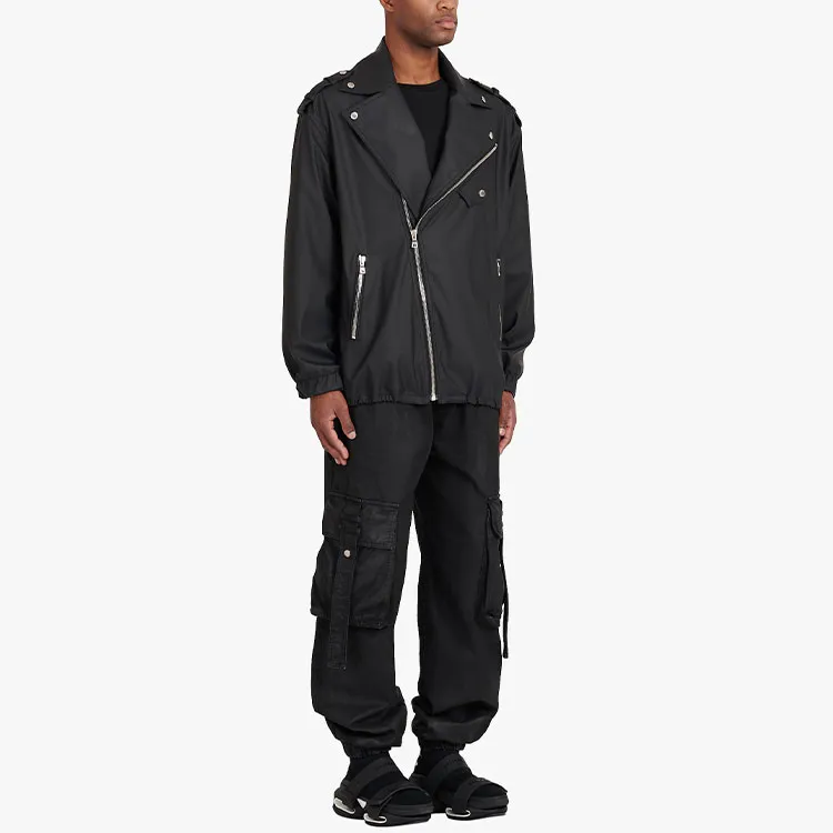 BALMAIN Quilted Faux Leather Biker Jacket-3