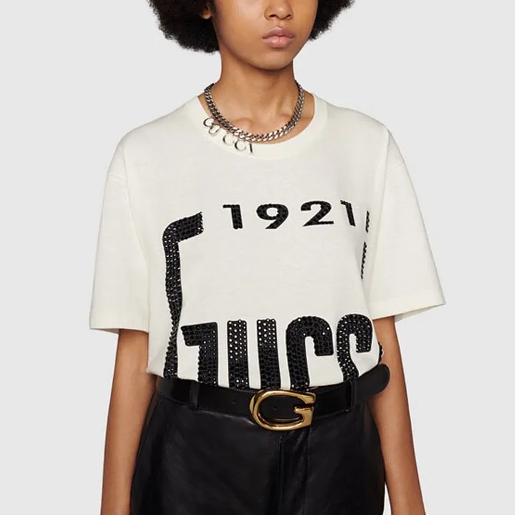 GUCCI '1921 GUCCI' Print T shirt-4