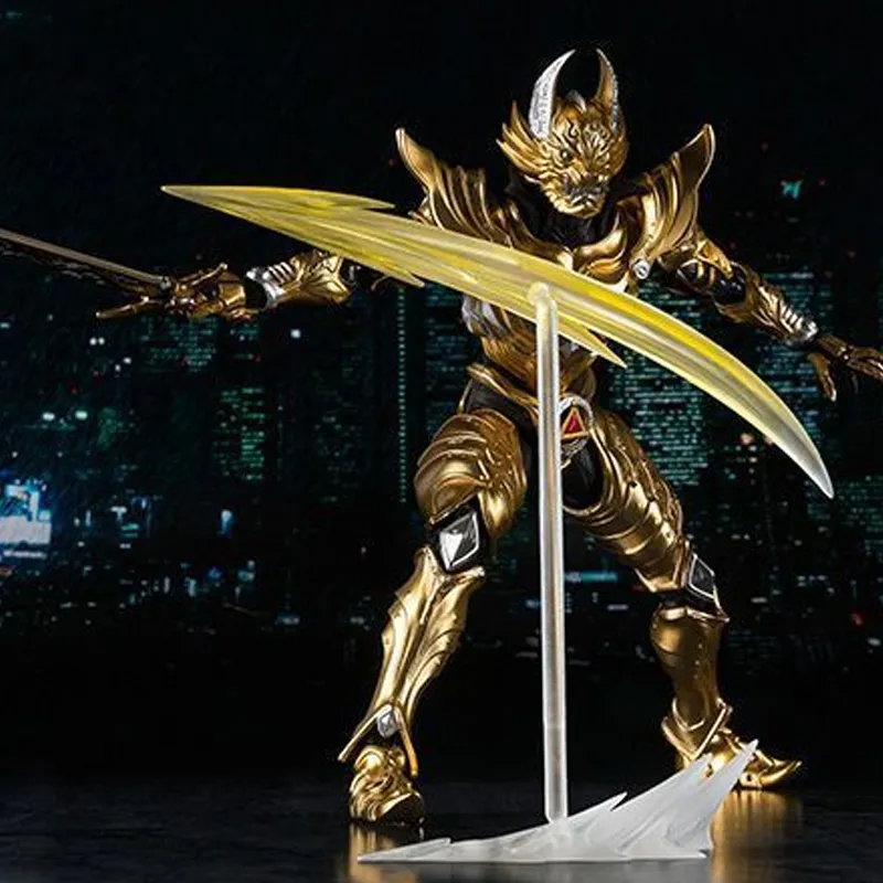 BANDAI Soul Limited Shf Kiba Garo Gold Knight Kiba Flowing Fangs Gold Ver. Action Figures-5