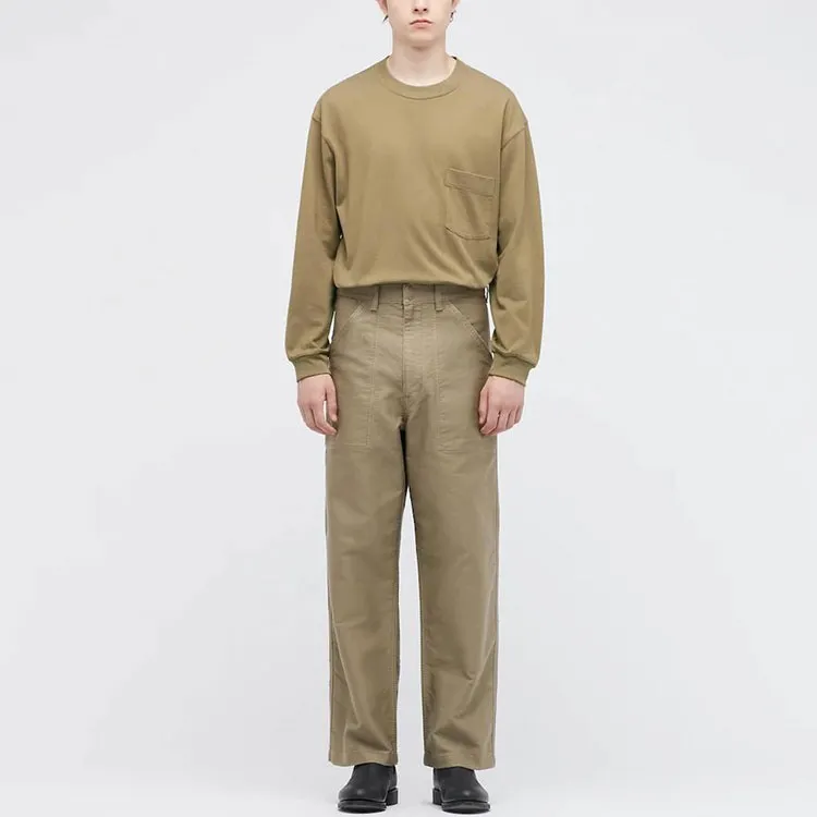 UNIQLO Straight Casual Pants Men's Khaki-2