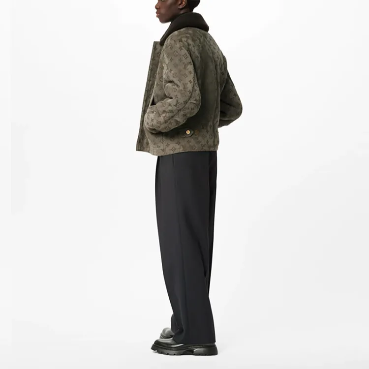 LOUIS VUITTON Leather Jacket Men's Brown-2