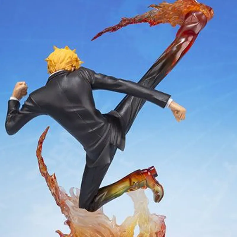 BANDAI Sanji Bandai Figurarts Zero One Piece Level 1 Chopped Meat With Demon Wind Feet Scale Figures 16cm-5