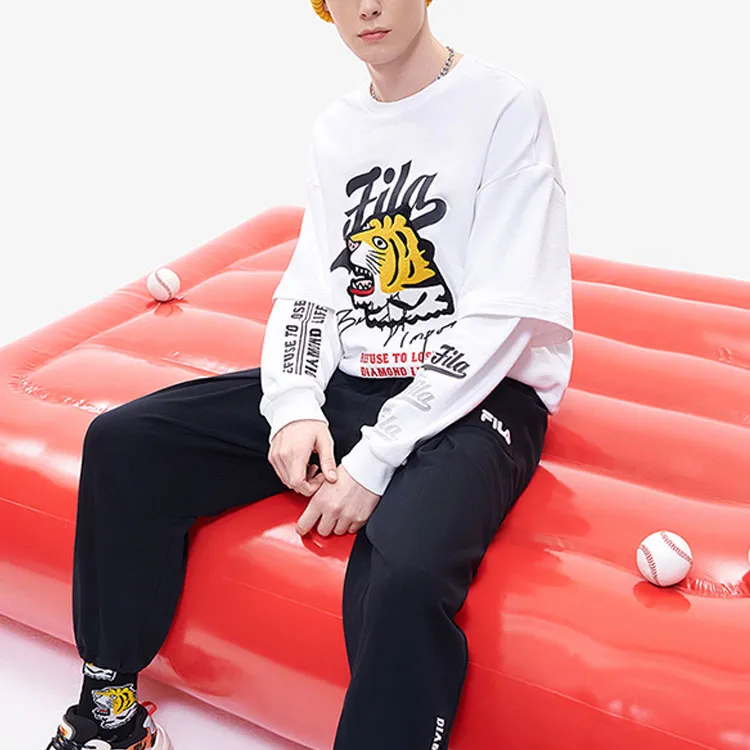 FILA FUSION BASEBALL Series Sweatshirts Men White-6