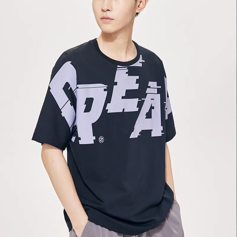Anta x QINGKUANGXILIE T Shirt Unisex Black-3