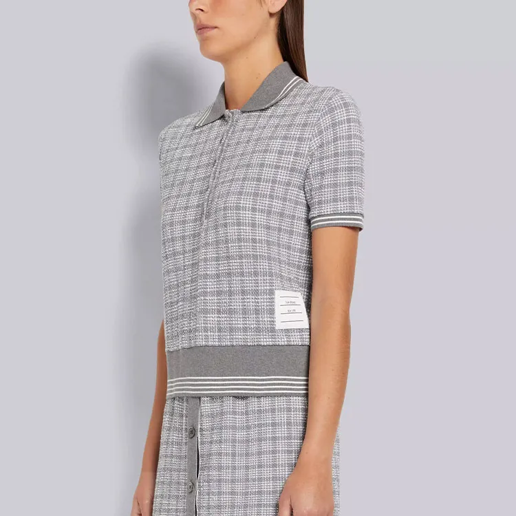 THOM BROWNE· SS22 Polo Shirt Women's Medium Gray-4
