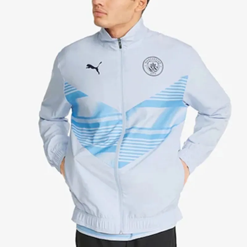 PUMA MCFC PM Jacket Men's Light Blue-2