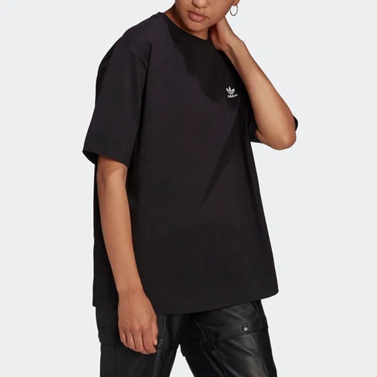Adidas Originals Drop Shoulder Sleeve T Shirt Women's Black-2