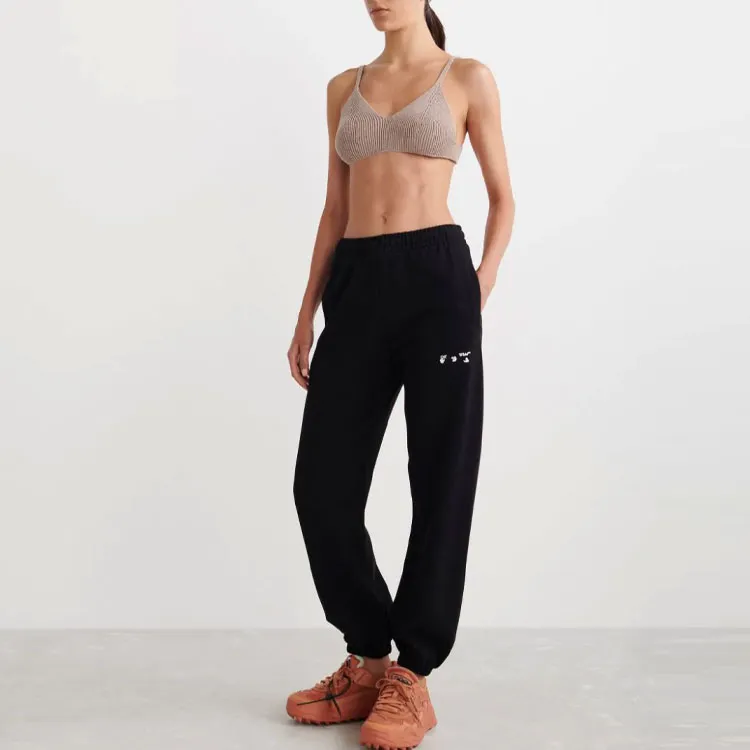 OFF-WHITE SS22 Knitted Sweatpants Women's Black-4