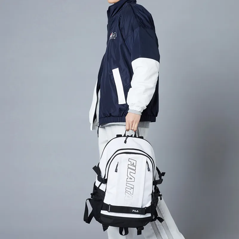 FILA Nylon Backpack Regular Unisex White-2