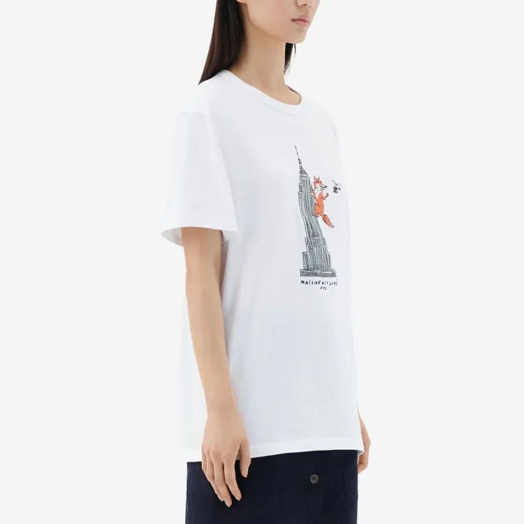 Maison Kitsune T Shirts Unisex White-4