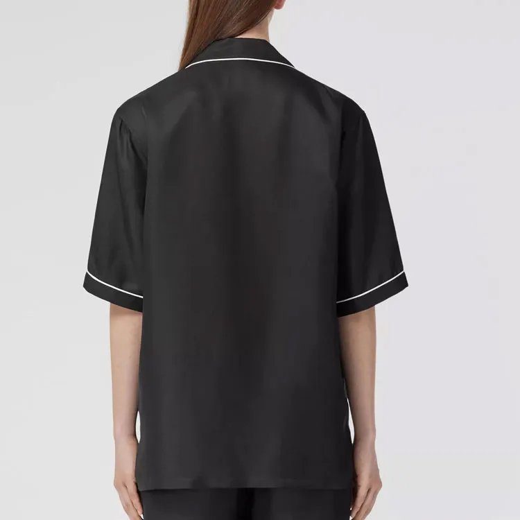 Supreme Burberry Icon Silk Pajama Shirt-5