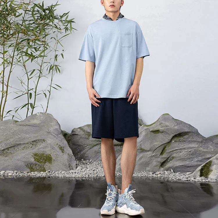 Anta x SUBO T-Shirt Unisex Blue Gray-8
