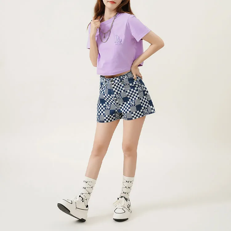 MLB Set in Sleeve T Shirt Women's Lavender Light Purple-4