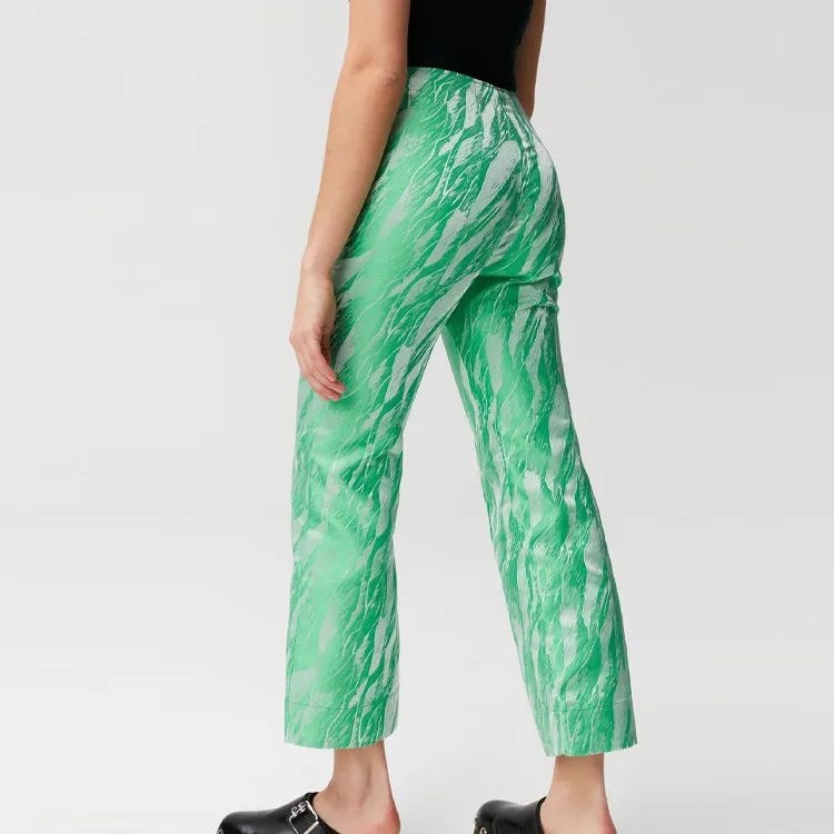 GANNI Casual Pants Women's Green-6