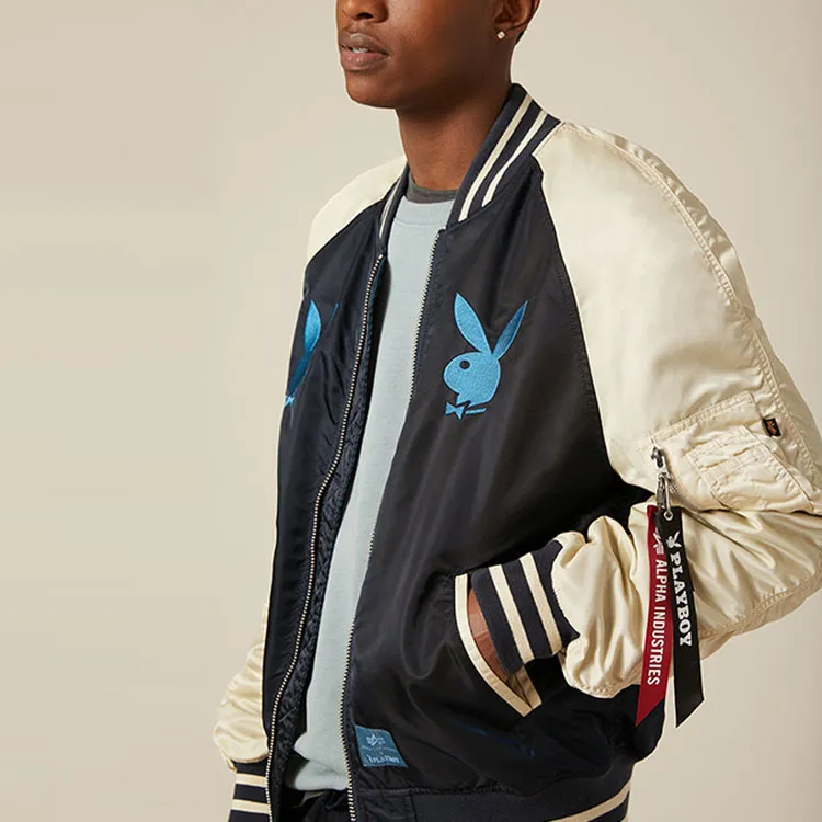 Playboy X Alpha Industries Jackets Unisex Blue-5