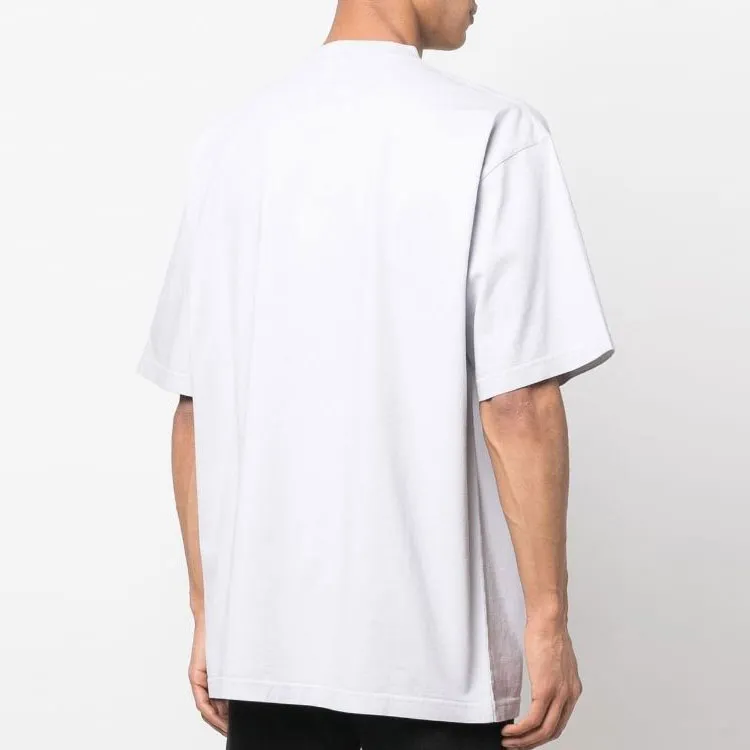 Balenciaga SS22 T Shirt Loose Fit Unisex Light Gray-4