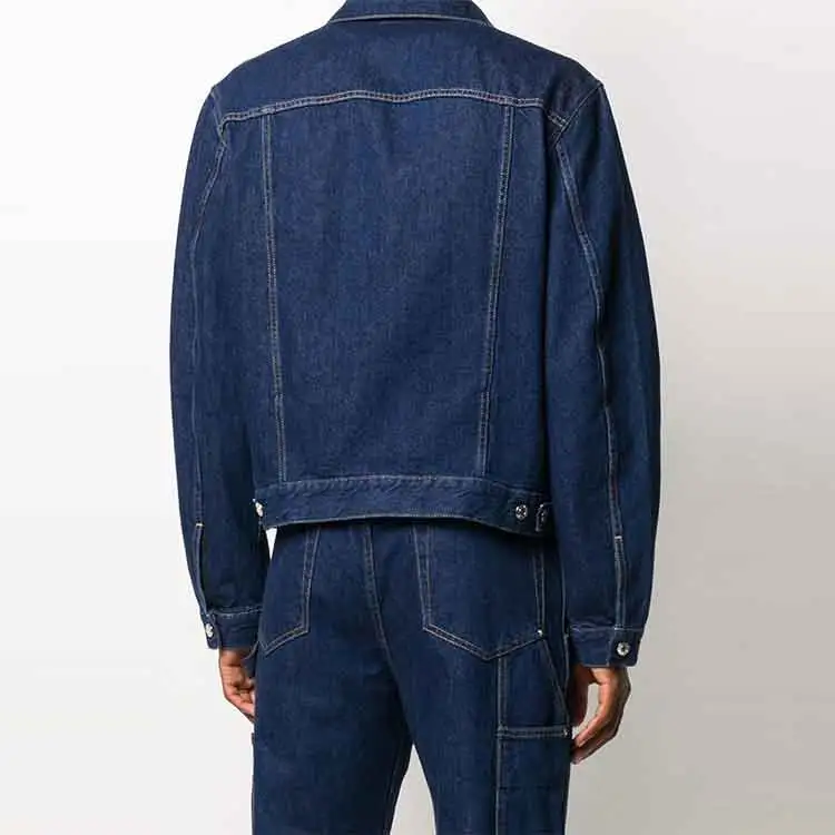 Helmut Lang Denim Jackets Men Dark Blue-4