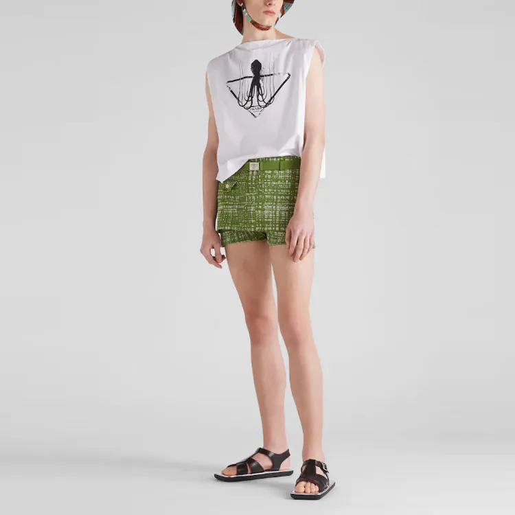 PRADA Casual Shorts Men Green-1