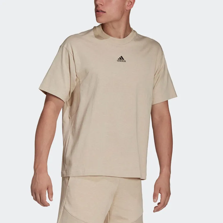 Adidas Drop Shoulder Sleeve T-Shirt Unisex Khaki-4