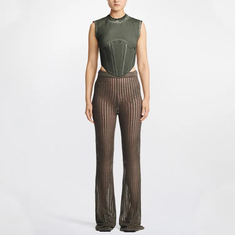 DION LEE Space Dye Cropped Corset-2