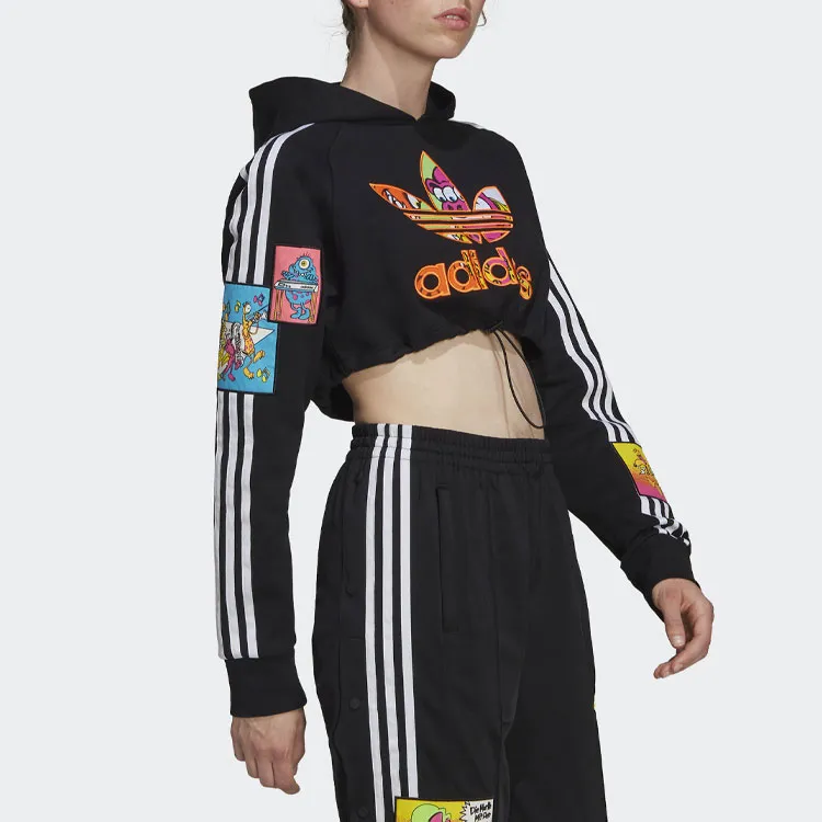 Adidas X Jeremy Scott Women'ss Cropped Hoodie Black-4