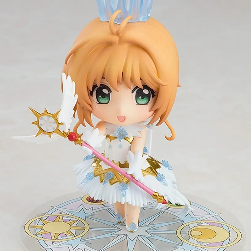 GSC Sakura Kinomoto Nendoroid No.1040 Cardcaptor Sakura Clear Card Edition Clear Ver. Chibi Figures 11cm-5