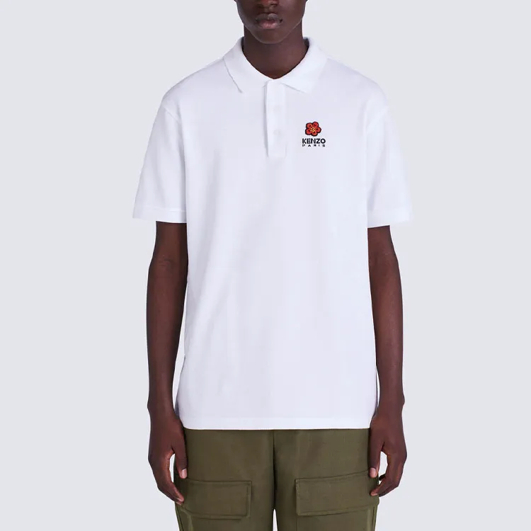 KENZO Logo Embroidered Short Sleeved Polo Shirt-4
