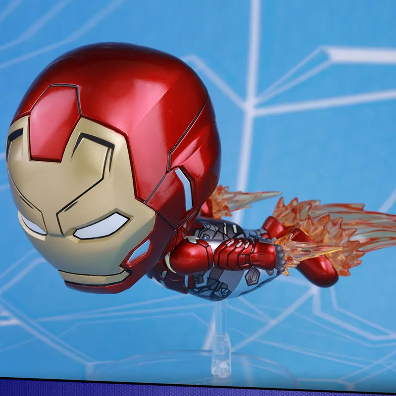Hot Toys Spider Man Cosb368 Hero Returns And Iron Man Mark 47 Chibi Figures 7/10cm-5