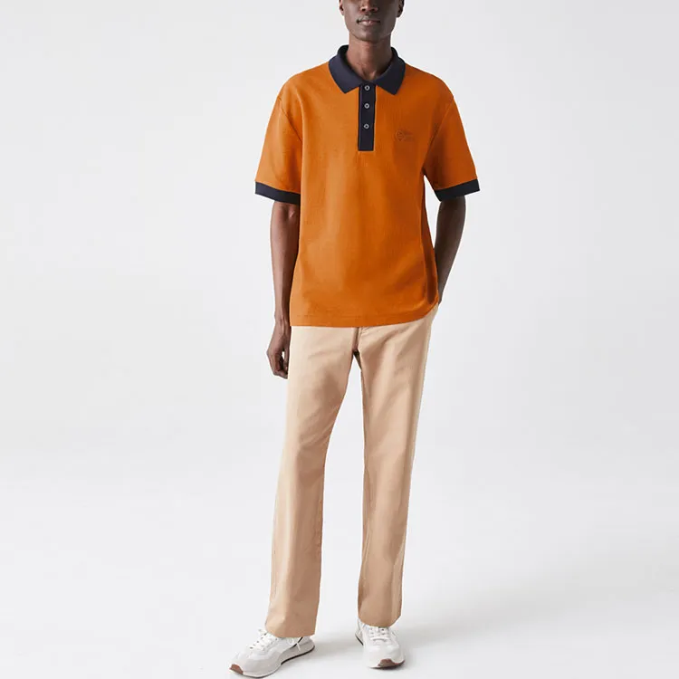 LACOSTE Polo Shirts Men Pumpkin-2