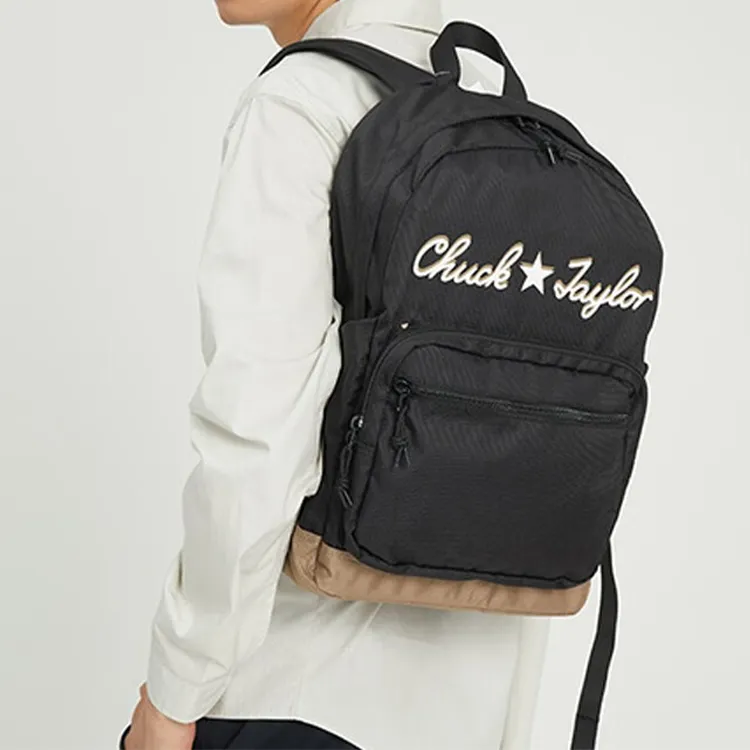 Converse Polyester Backpack Regular Unisex Black Brown-4