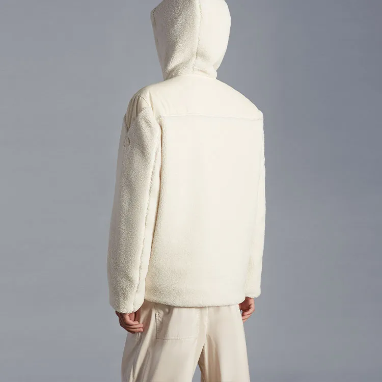 Moncler FW22 Solid Color Hooded Down Jacket Men's Beige-3