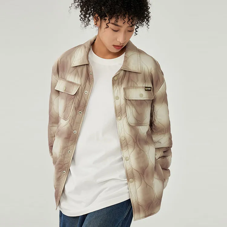 F426 FW22 Plaid Gradient Lapel Loose Fit Puffer Jacket Unisex-8
