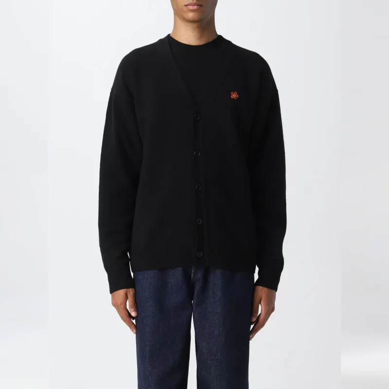 KENZO Patch detail Wool Cardigan-4