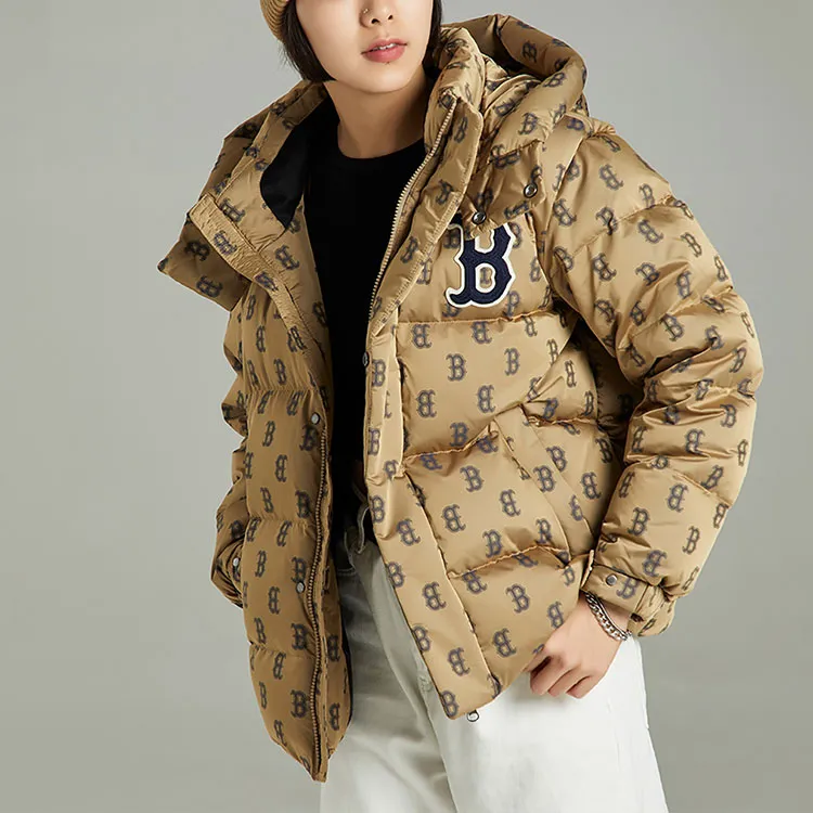 MLB Down Jackets Unisex Beige Yellow-6