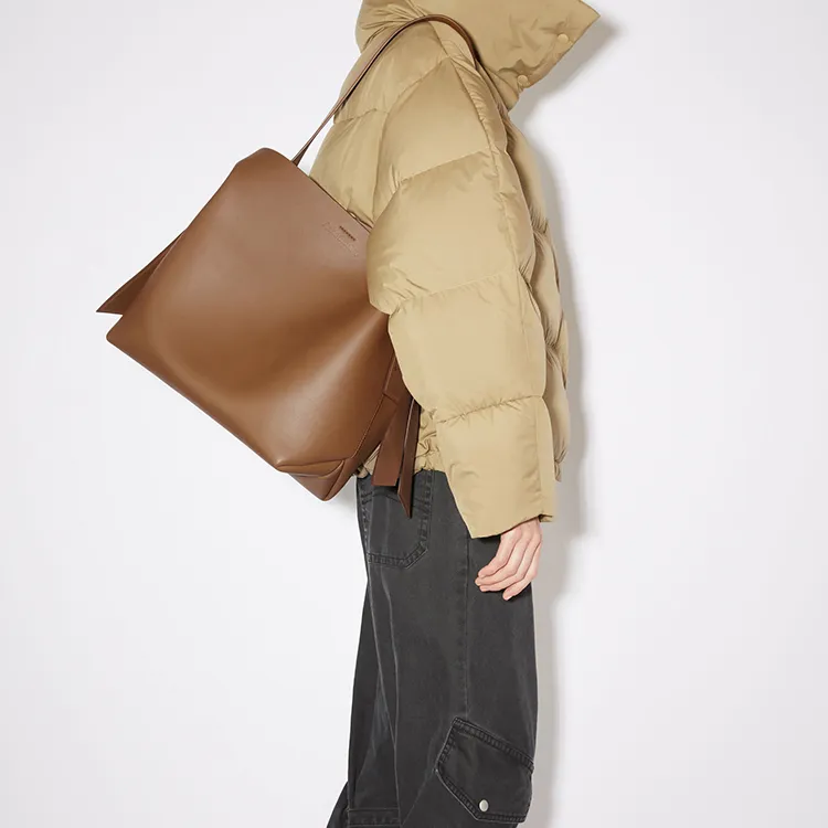 Acne Studios Soft Leather Shoulder Bag, Handbag, Shoulder Bag Women's Brown-5