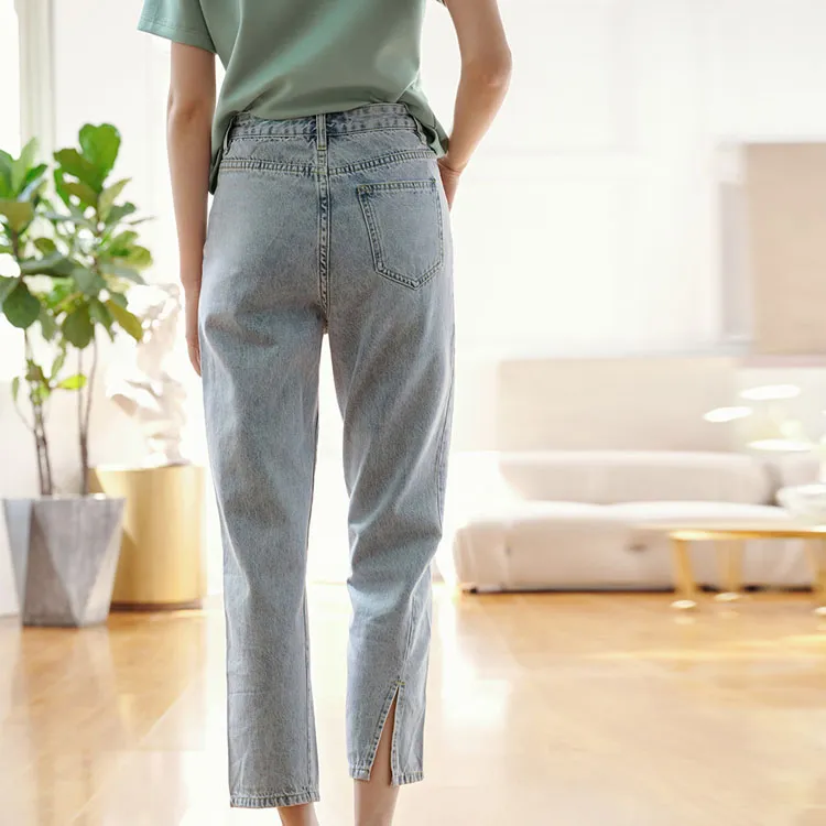 MEIYANG Jeans Women's Light Aqua Blue-2