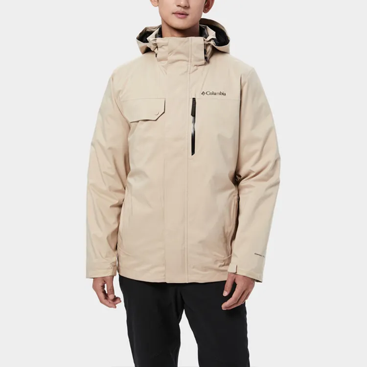 Columbia Waterproof And Windproof Windbreaker Jacket Men's Khaki-3