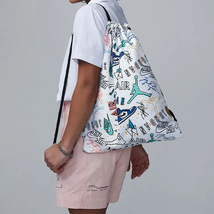 Jordan Polyester Gym Bag Backpack Regular Unisex White/Multicolor-2
