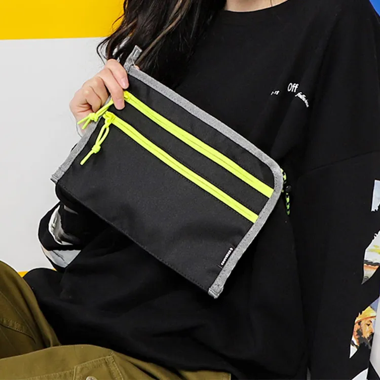 Converse Polyester Shoulder Bag Crossbody Bag Regular Unisex Black & Yellow-5