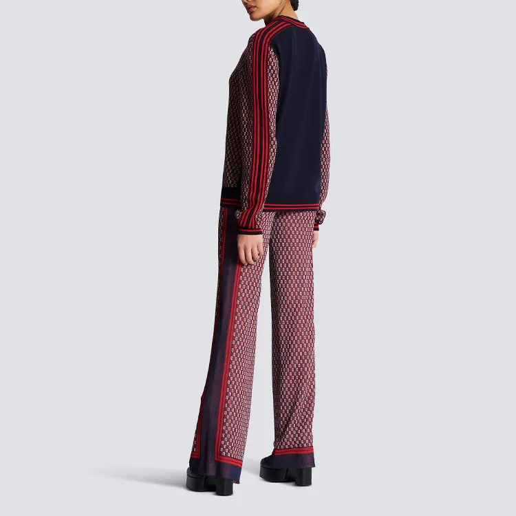 BALMAIN Monogram Check pattern Jumper-4