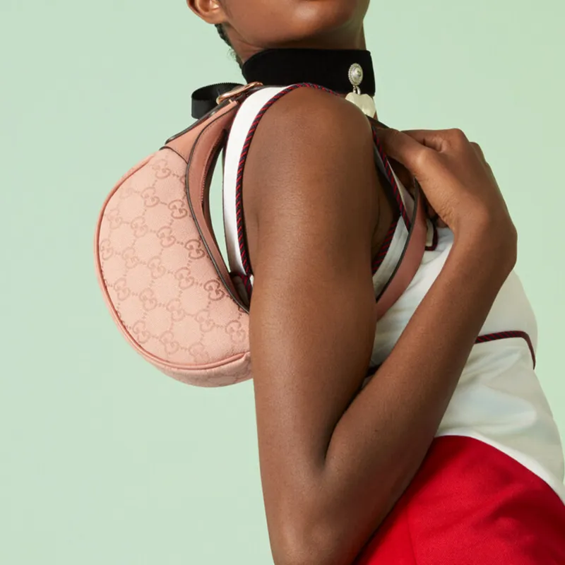 GUCCI Ophidia Canvas Handbag, Shoulder Bag Women's Pink-6