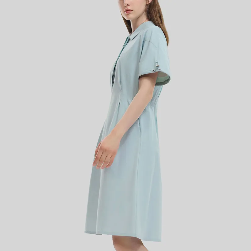 FILA Short Sleeved Dress Women's Dream Awakening Green-3