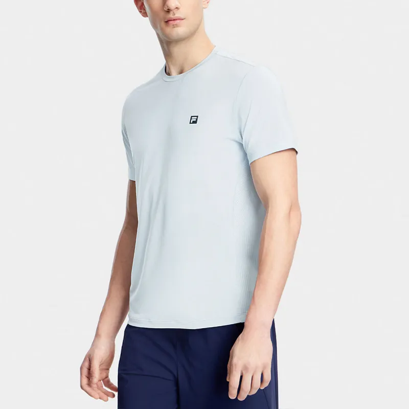 FILA T Shirts Men Morning Gray Blue-4