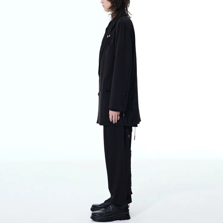 Yohji Yamamoto Casual Pants Unisex Black-4