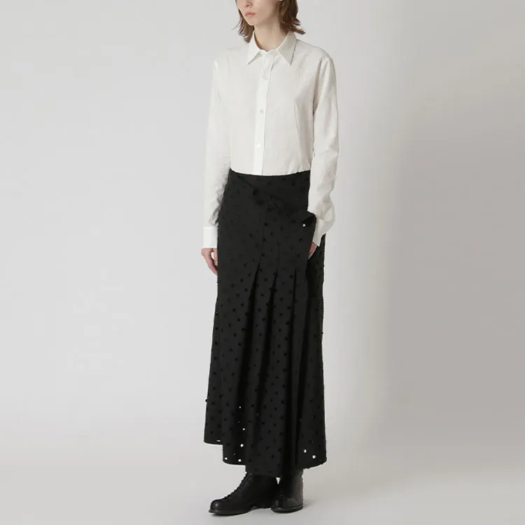 Yohji Yamamoto Casual Long Skirts Women's Black-4