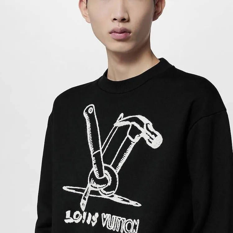 LOUIS VUITTON FW23 Sweatshirt Men's Black-5