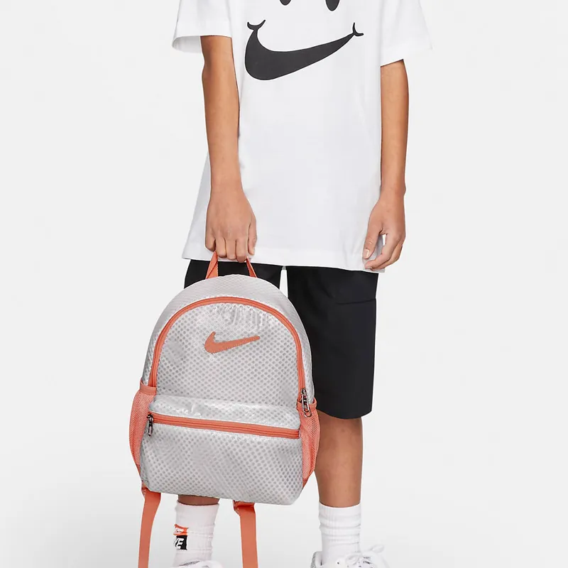 Nike Polyester Backpack Small Size Men's Beige/Orange-4