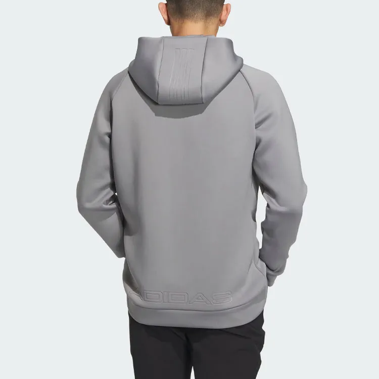 Adidas 3d Deboss Spacer Sleeve Hoodie Sweatshirt Men's Gray-2