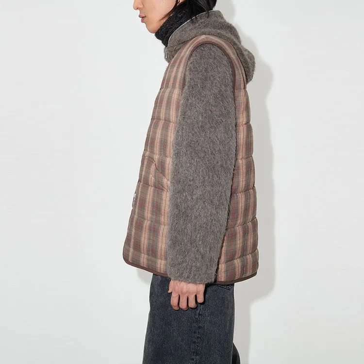 OUR LEGACY Tartan Padded Cotton Vest-3