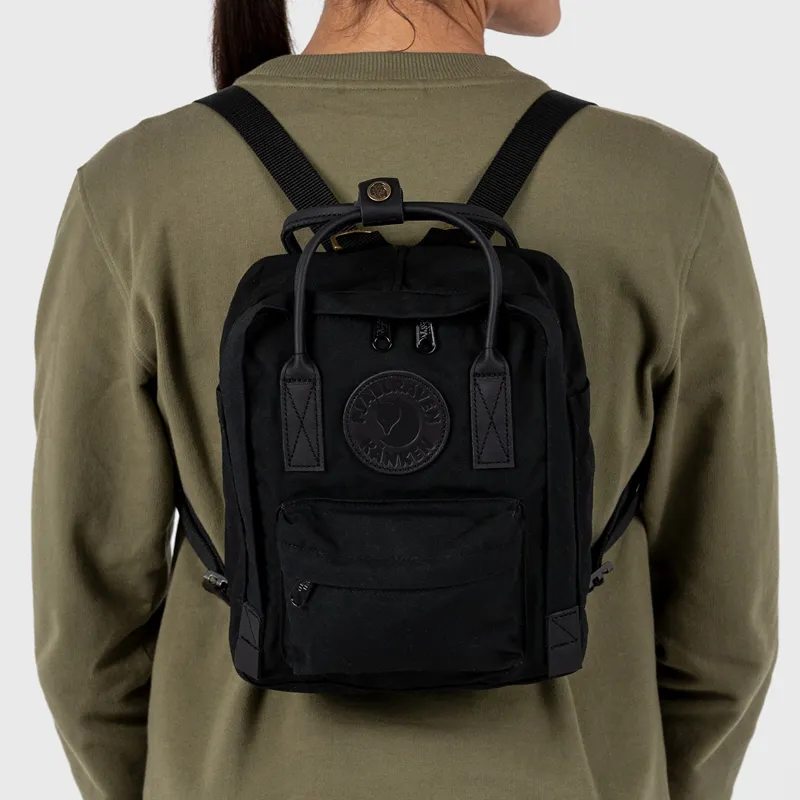Fjallraven Kanken Cotton Backpack Mini Unisex Black-2